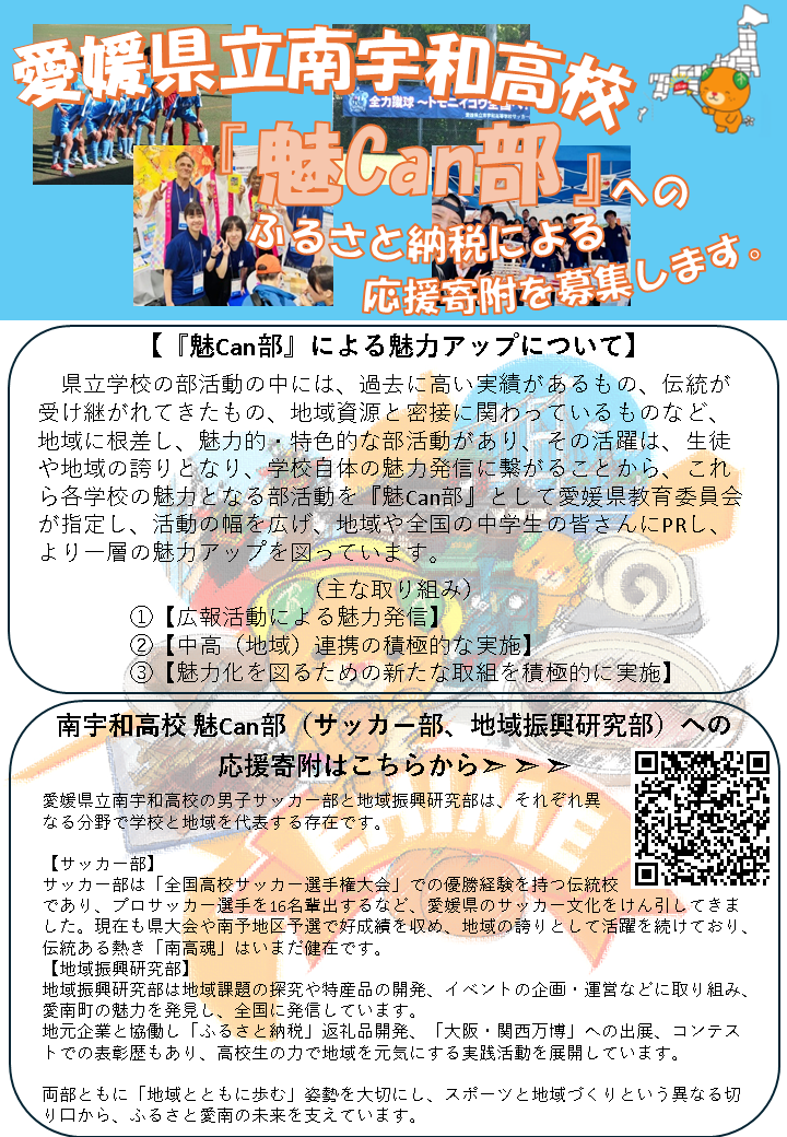 33南宇和_『魅Can部』ふるさと納税募集チラシ